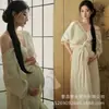 Estúdio Fotográfico Roupas para Foto de Mulheres Grávidas Novo Tema Retrô Chinês Vestido para Mamãe Grávida Roupas para Foto Indoor em Casa
