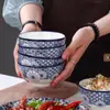 Estilo Japonês Simples Cor Sob Esmalte Cerâmica Utensílios de Mesa Domésticos Tigela de Arroz Tigela de Macarrão Tigela de Sopa Tigela de Aviação Prato de Frutas Prato Prato de Peixe