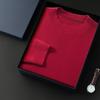 Suéter para Hombre Lavable a Máquina Nuevo para Otoño e Invierno Pulóver Urbano de Negocios Camiseta Base Suéter Base de Lana de Lujo Ligero