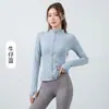 Ropa de Yoga para Mujer Chaqueta Adelgazante que Ceñe la Cintura Cintura Pequeña Transpirable Amigable con la Piel Versátil Orejas de Gato Antifricción Bolsillos Laterales