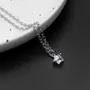 Joias Transfronteiriças Europeias e Americanas Colar Estrela Doce e Cool Diamante Colorido Corrente de Prata Acessórios com Design Retrô Atacado