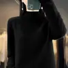 Suéter de punto pullover listo para usar de cuello alto medio transfronterizo 2023 de máxima calidad, forro polar Andy, capa base de manga larga otoño/invierno, estilo nuevo