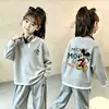 Nuevo Estilo de Otoño para Niñas, Versión Coreana Súper Linda, Camiseta de Manga Larga Waffle de Punto Falso Dos Piezas Casual para Bebé, Ropa Exterior Versátil