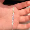Pulsera de estrella de circón "Resplandor de Río Estrellado" ultrabrillante, pulsera fresca y dulce de verano, joyería de lujo ligero y sensación de alta gama