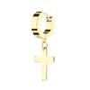 Brincos de Cruz masculinos e femininos brincos de aço titânio brincos AliExpress transfronteiriços redondos moda europeia e americana aço inoxidável Preto Dourado