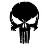 Caveira Justiceiro Marvel Adesivo Gravado Vazado Laser Refletivo Adesivo de Carro PVC Adesivo para Capacete de Moto