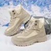 Novas Botas de Caminhada Outono e Inverno Botas Martin Masculinas de Cano Alto com Solado Grosso Botas Táticas Tamanho Grande Confortáveis Botas Esportivas para Trabalho