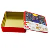 Empaque Caja de Lata de Hojalata Cuadrada de Gran Capacidad, Caja Metálica para Alimentos con Tapa de Cielo y Tierra, Caja de Lata Tradicional para Pasteles de Yema de Huevo