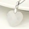 Joyería para el Día de San Valentín Collar con Colgante de Corazón de Piedra Natural Multifacética para Mujer Collar de Acero de Titanio de Alta Gama Joyería Transfronteriza