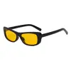 Gafas de Sol Cat-Eye Iguales a las de Jennie, Montura Pequeña Estrecha de Alta Gama Protección Solar Vacaciones Fotografía Callejera Gafas de Sol Anti-UV para Mujer
