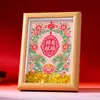 Ornamento de Moldura de Foto Vazada de Dragão Auspicioso Estilo Chinês Tradicional para Fortuna, Prosperidade, Longevidade, Felicidade, Riqueza, Ano Novo, Riqueza e Honra, Inauguração de Casa, Decoração de Abertura de Negócios