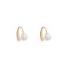 Aretes de Perla Gota de Agua para Mujer, Estilo Coreano, Modernos, Sencillos, Ganchos para Oreja Aptos para el Trabajo, Aretes de Presión, Aretes Creativos Estilo Ins