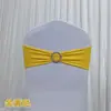 Flor sin corbata para respaldo de silla Hebilla de respaldo de silla Hebilla de diamante de lazo Cinturón Ceremonia de boda Exposición Funda elástica para silla Tela decorativa para respaldo