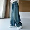 Pantalones para Niñas Otoño 2026 Nueva Moda Jeans Curvos Ropa Infantil Pantalones Anchos Sueltos para Niñas Conjunto de Otoño para Niños