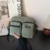 Bolsa Transversal Quadrada Pequena Preta Simples com Vários Bolsos Armazenamento Compartimentado Prática Sem Complicações Para o Dia a Dia Trabalho Compras Bolsa de Ombro Único