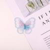 Accesorios de parche decorativo para horquilla nuevos transfronterizos 5 cm moda color mágico organza de una sola capa bordado mariposa pegatinas de tela