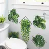 Nuevo Fun-C163 Fresco Realista Malla de Hierro Planta Verde Pegatina de Pared para Sala de Estar Entrada Decoración del Hogar Autoadhesiva Venta al por Mayor