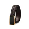 Cinturón de Cuero Personalizado para Hombre de Cuero Genuino Hebilla Automática Cinturón de Cintura de Piel de Vaca Logo Impreso a Color Regalo de Negocios Hebilla de Trinquete Cinturón de Cuero de Primera Capa para Hombre