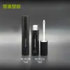 Fornecimento de Tubo Redondo Preto para Gloss Labial Tubo Vazio 7ml Janela Transparente Tubo de Plástico para Gloss Labial Materiais de Embalagem Cosmética Atacado