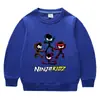 Suéter de Punto Redondo de Color Sólido Coreano Nuevo para Niños, Manga Larga de Algodón, Top para Bebés Niños y Niñas, Primavera y Otoño 2023
