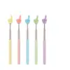 Puntero de Lectura Retráctil para Niños en Colores Macarrón, Palo de Enseñanza para Maestros, Regla Puntero de Lectura Extensible de Acero Inoxidable