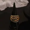 Anel Minimalista Cool Popular de 2026 com Design de Nicho para Mulheres, com Toque de Luxo, Anel Aberto Ajustável