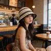 Chapéu de pescador feminino primavera e verão nova chegada feminina renda elegante chapéu de balde japonês simples chapéu protetor solar chapéu de bacia pequena showface