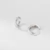 Pendientes Nalan de Plata de Ley S925 Exquisitos y Sencillos Estilo Ins Nicho Diamante Trenza de Trigo Rayas Retorcidas M07372