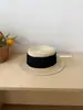 Múltiples Colores Disponibles~ Sombrero de Paja Estilo Coreano Francés de Copa Plana para Protección Solar para Mujeres, Adecuado para Viajes a la Playa y Vacaciones, Sombrero de Sol Estilo Hepburn