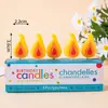 Estilo ins decoração de bolo de aniversário de desenho animado velas flores chapéus de festa urso de pelúcia rosto sorridente corações velas de aniversário infantil