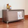 Estantería para Libros con Puerta abatible Acero Inoxidable Estilo Bauhaus Sala de Estar Estante de Almacenamiento de Ranura Estrecha Gabinete para Cafetera Gabinete de Almacenamiento Almacenamiento