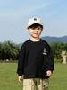 Valle del Viento 2025 Primavera Nueva Ropa Infantil Estilo Coreano Camiseta con Dinosaurio y Letras para Niños y Niñas Primavera y Otoño Versátil Base