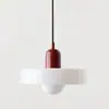 Candelabro vintage transfronterizo para comedor Memphis, Candelabro pequeño nórdico color crema para sala de estar, barra de bar, Lámpara de cristal Bauhaus para mesita de noche