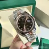 Relógio Mecânico Automático Laojia com Bisel Dentado, Pulseira de Aço Inoxidável, Mostrador com Diamantes, Luminoso, À Prova d'Água, Relógio Masculino para Negócios