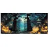 Tela de Fondo para Halloween Juego Completo Decoración Pareados Bandera de Jardín Personalizada Fiesta del Día de Muertos Pancarta Larga Jardín