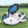 Sapatos de Golfe para Homens e Mulheres, Novos Pregos Fixos, Novos Sapatos de Golfe, Confortáveis e Respiráveis, Botões Giratórios Laterais Masculinos
