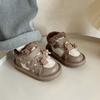 Botas de Nieve para Bebé, Zapatos de Algodón para Bebé, Zapatos Suaves de Suela Flexible para Cuatro Estaciones para Niños y Niñas de 1 a 2 Años, Botines Cortos de Forro Polar para Cuatro Estaciones