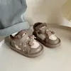 Botas de neve para bebê sapatos de algodão infantil estilo quatro estações 1-2 anos sola macia sapatos para criança meninos e meninas crianças pequenas quatro estações com veludo botas curtas