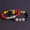 Ágata roja natural tres obsidiana cinco caminos Dios de la Riqueza pulsera Zodíaco tres hombres extraños y pulseras para mujeres cristal blanco al por mayor