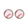 Pendientes de Acero Inoxidable con Vidrio de Gema de Tiempo Europeos y Americanos Pendientes Deportivos Personalizados Baloncesto Béisbol Sóftbol Voleibol Pendientes Simples