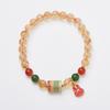 Templo con citrino cinco pulseras Ping An Calabaza Auspiciosa Marca Nicho Vivo pulseras al por mayor