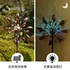 Molino de viento luminoso solar para exteriores adornos de jardín césped patio manualidades metálicas decoración de molino de viento de hierro forjado venta al por mayor