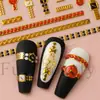 Pegatinas de Arte para Uñas Nuevas Transfronterizas Ins Estampadas Estéreo 5D Reloj Retro Reloj Collar Adhesivas Pegatinas para Uñas Venta al por Mayor