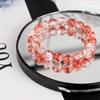 Estilo Popular de Douyin Jade Fragmentos Crujido Cuentas Redondas Pulsera de Cristal Simple Bicolor Crujido de Hielo Llamativo Transparente con Cuentas 10mm
