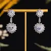 Nuevo Estilo Popular Aretes de Corazón de Zirconia Simples y Elegantes 2025 Aretes Elegantes para las Cuatro Estaciones Lujo Accesible Diseño Nicho