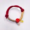 Doze Signos do Zodíaco Pulseiras de Cinábrio Genuíno de Alta Qualidade Tecidas à Mão, Cinábrio de Alto Teor Atacado