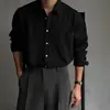 Ssumenam "Algodón y Lino Dinero Viejo Nueva Riqueza" 2026 Estilo Coreano Holgado Casual Manga Larga Antiarrugas Camisa para Hombre