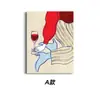 Pintura Decorativa Estilo Francés Temática de Vino Amazon Restaurante Bistro Ambiente Matisse Figura Abstracta Pintura Enmarcada