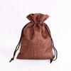 Atacado cor natural linho bolsa cordão bolsa aromaterapia bolsa vazia imitação linho armazenamento de joias bolsa de presente embalagem de chá