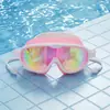 Gafas de natación Qi Lang con combinación de colores macarrón, lentes de alta definición antivaho, adecuadas para jugar en la playa, resistentes a impactos, equipo de natación para niños
